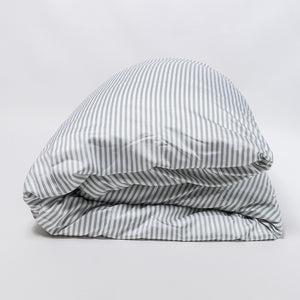 Linen and Homes Duvet Cover- Smoke Stripe