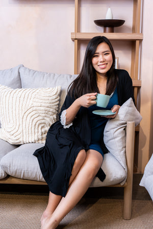 Amanda Lace Bamboo Robe