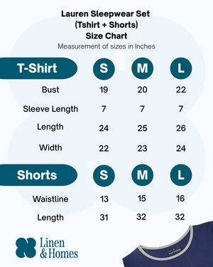 Lauren Sleepwear Set (Tshirt + Shorts)