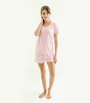Claire Classic Roundneck Sleepwear Set (Tshirt + Shorts)