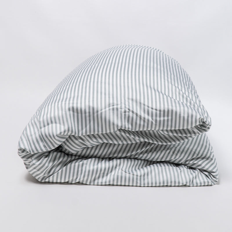Linen and Homes Duvet Cover- Smoke Stripe
