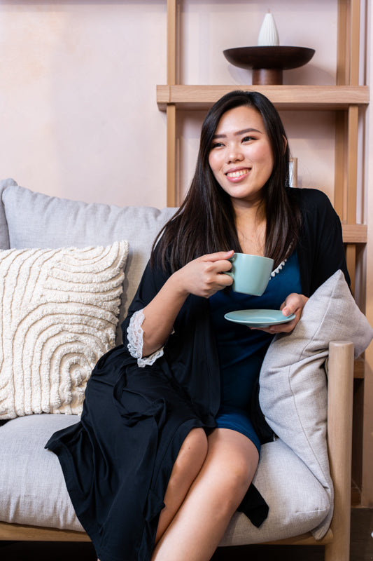 Amanda Lace Bamboo Robe