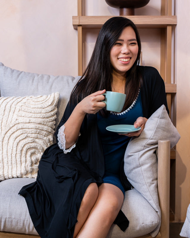 Amanda Lace Bamboo Robe