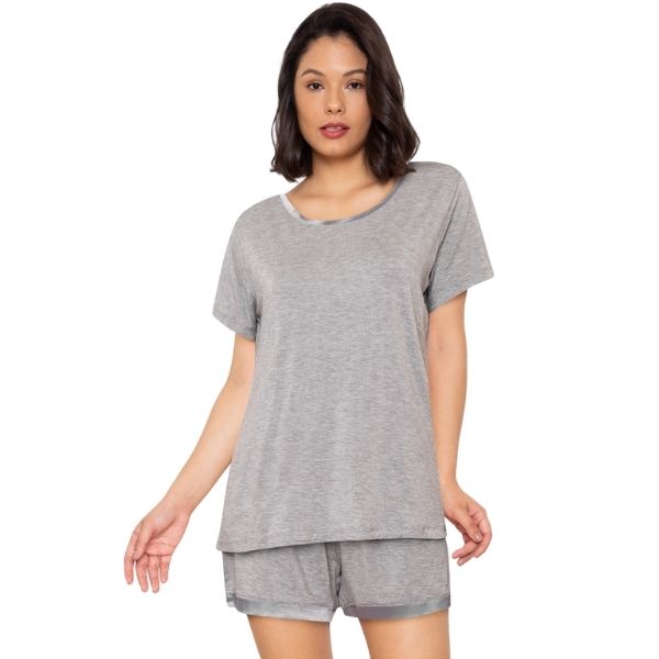 Claire Classic Roundneck Sleepwear Set (Tshirt + Shorts)