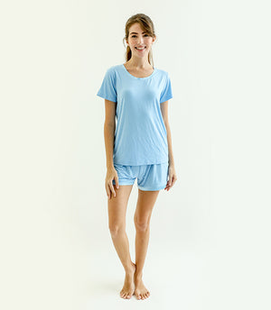 Claire Classic Roundneck Sleepwear Set (Tshirt + Shorts)