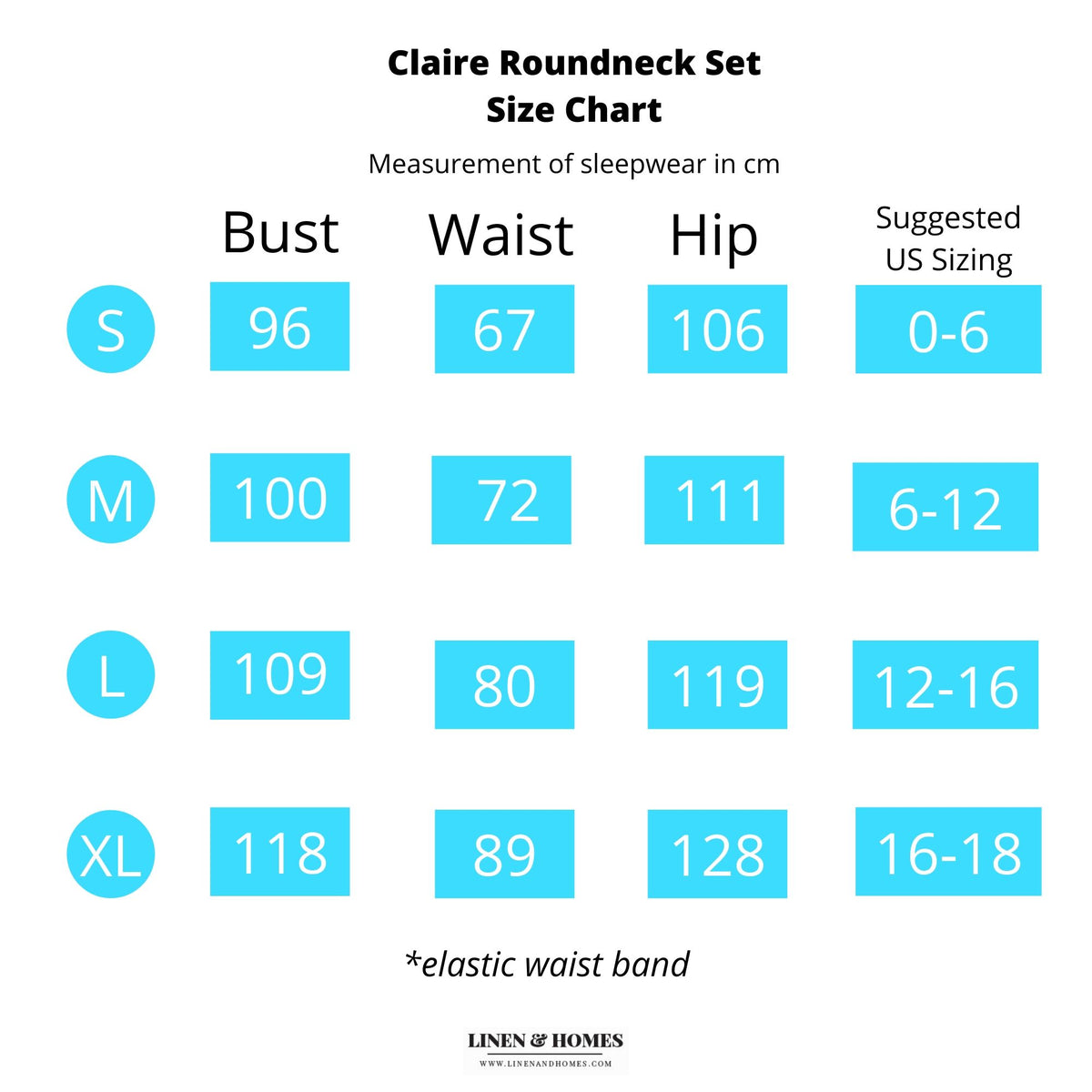 Claire Classic Roundneck Sleepwear Set (Tshirt + Shorts)