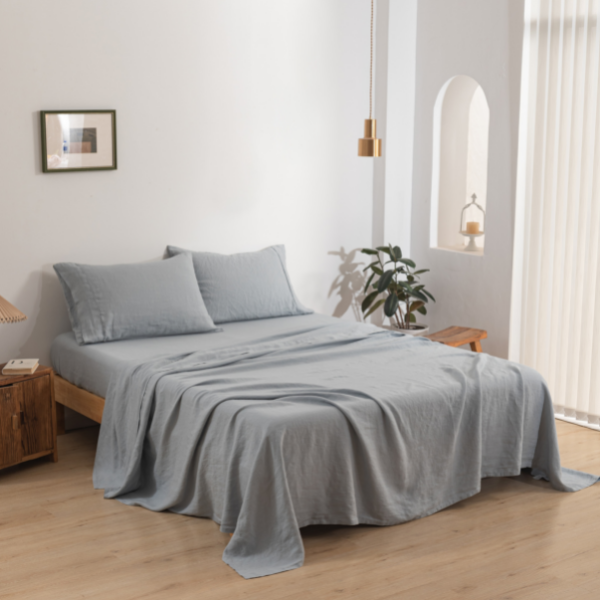 French Linen Textured Summer Coverlet