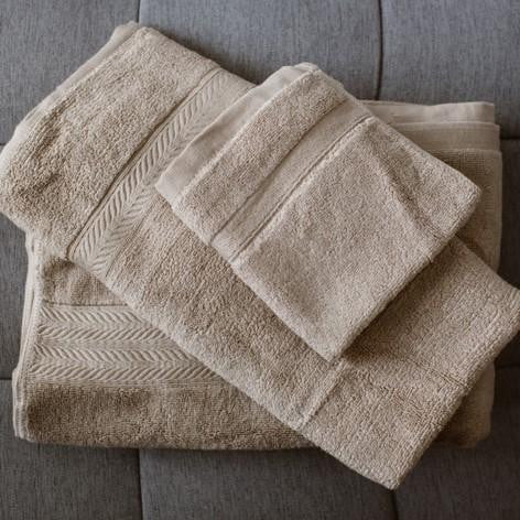 100% Bamboo Towel Tan Linen and Homes